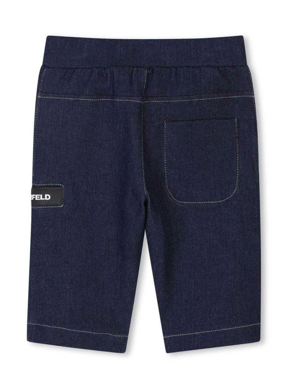 Set con pantaloni per neonato Karl Lagerfeld Kids bianco con motivo Ikonik Karl Z30505 N48 KARL LAGERFELD KIDS