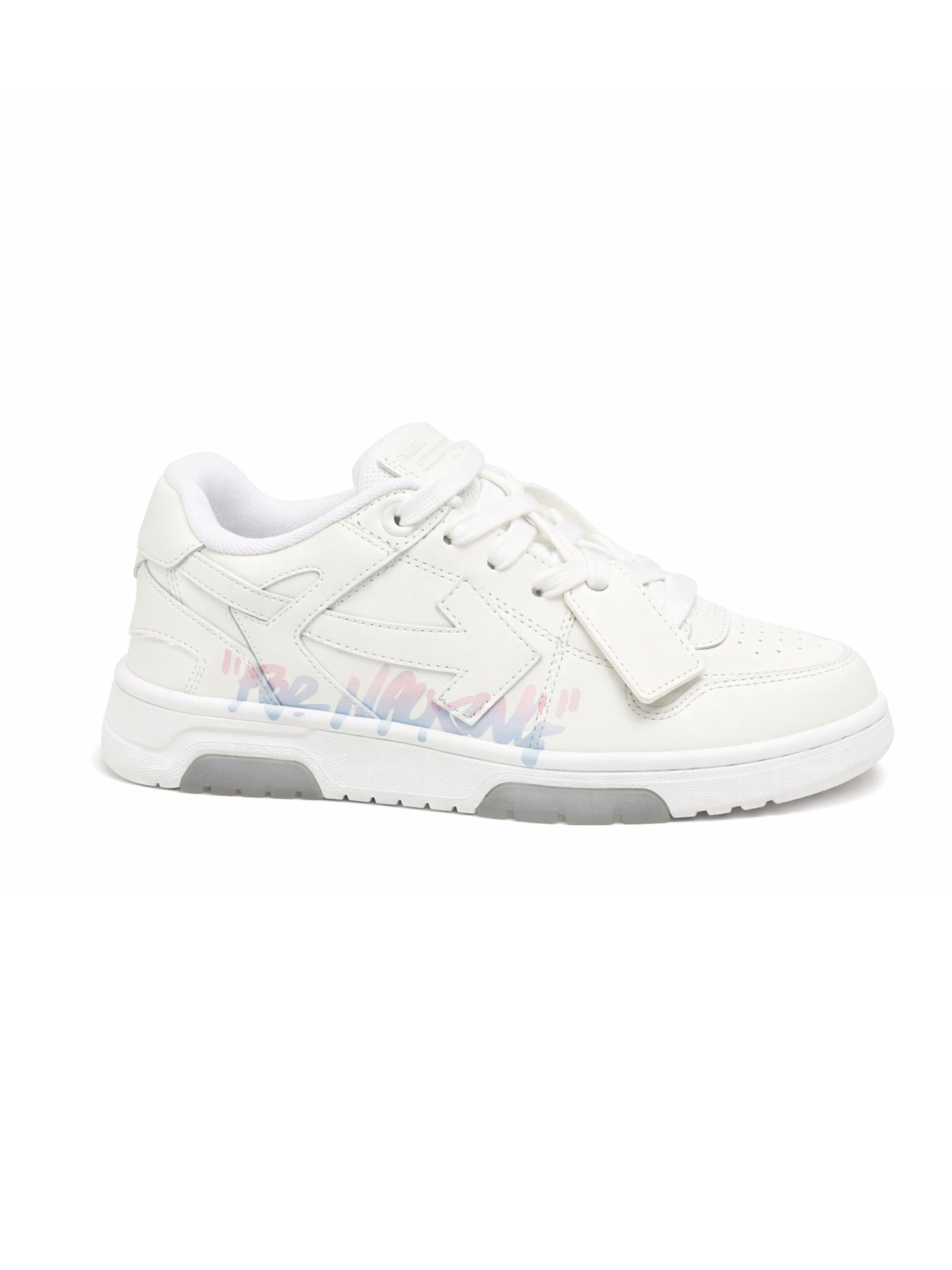 Sneakers per bambina Off-White Kids Out Of Office bianche con motivo Arrows OGIA007S26LEA002 0140 OFF WHITE KIDS