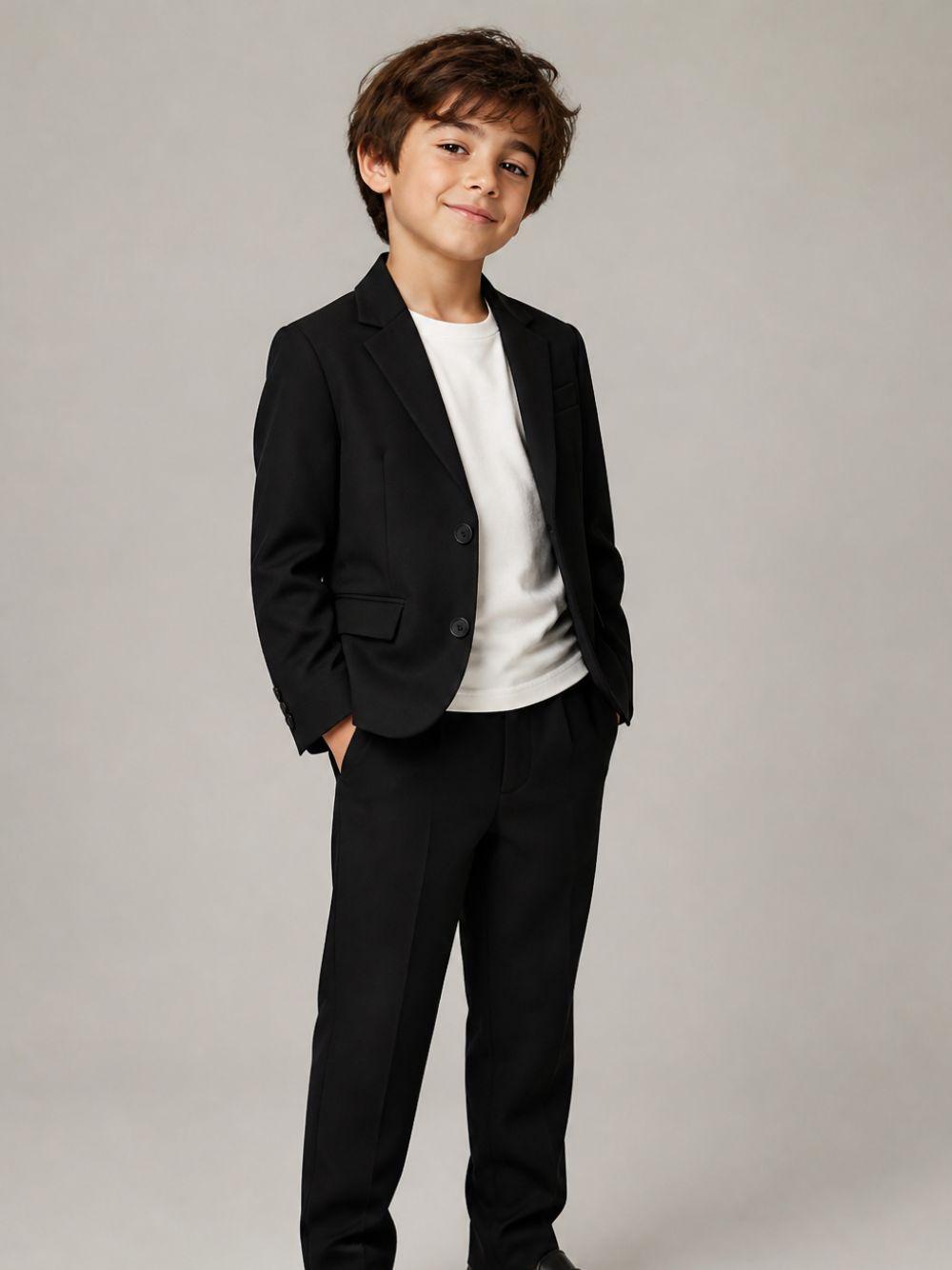 Giacca per bambino Givenchy Kids nera con revers classici H31407 09B GIVENCHY KIDS