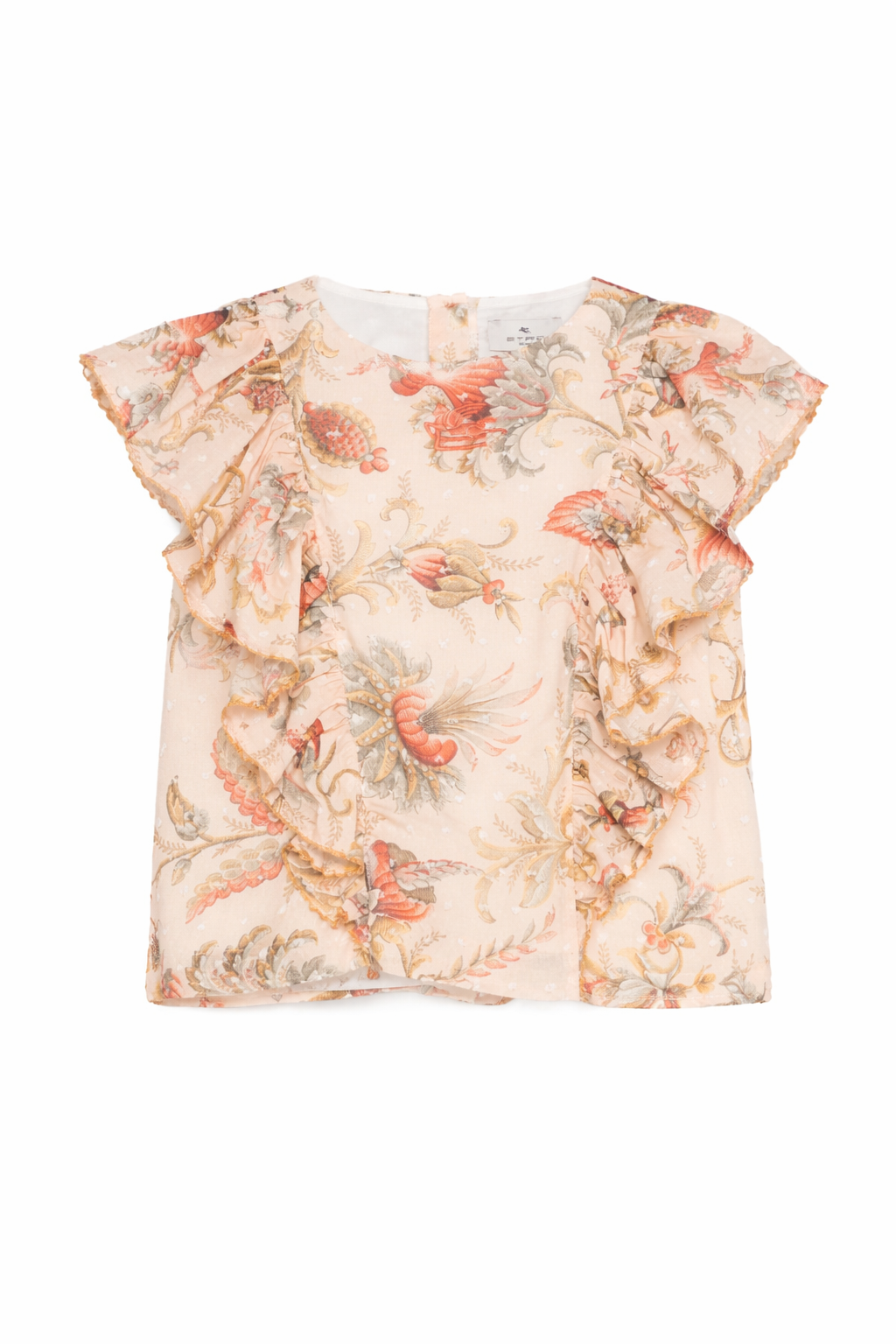 Blusa per bambina Etro Kids arancione chiaro con stampa a fiori GY5A82 M0082 458MC ETRO KIDS