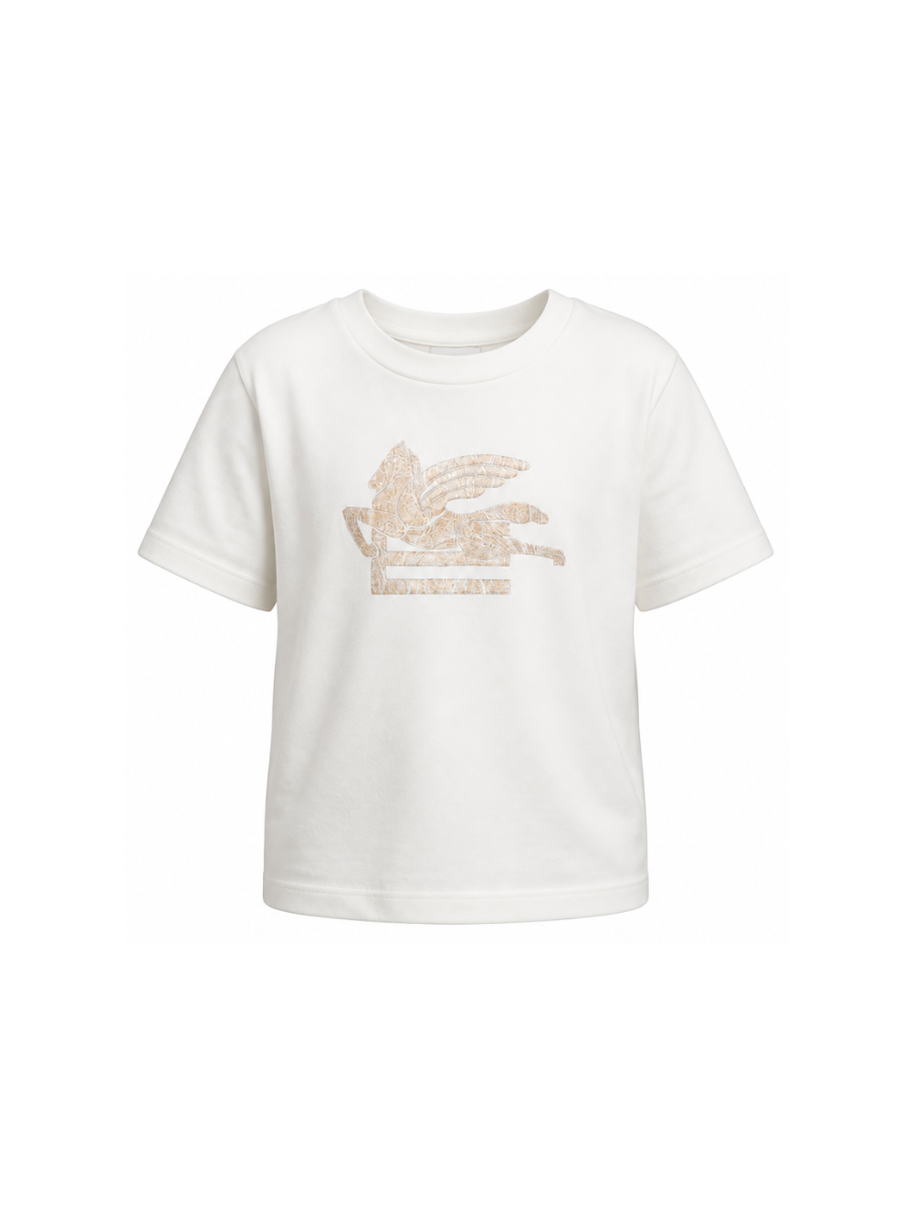 T-shirt per bambino Etro Kids bianca con motivo Pegaso GZ8H21 Z3672 102 ETRO KIDS