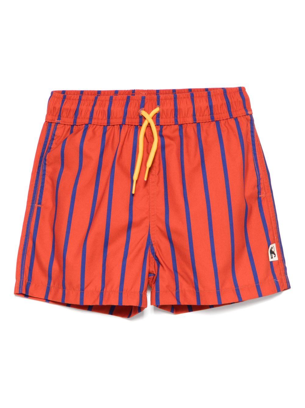 Costume da bagno per bambino Mini Rodini rosso a righe verticali 2528011242 RED MINI RODINI