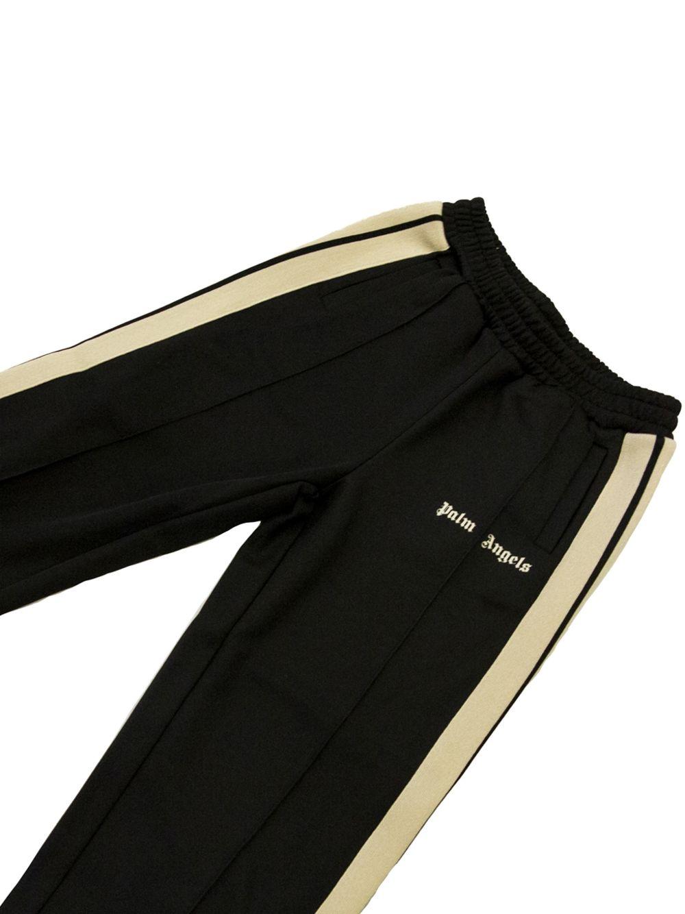 Pantaloni per bambino Palm Angels Kids nero con bande laterali PBCJ002S26FAB001 110 PALM ANGELS KIDS