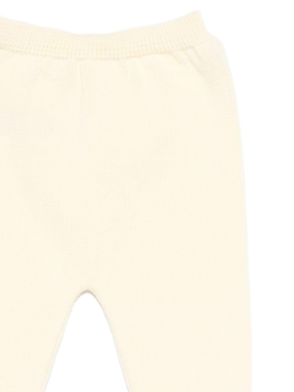 Set maglia con pantaloni per neonata Paz Rodriguez giallo con lavorazione in maglia a coste 103-123522 0501 PaZ RODRIGUEZ KIDS