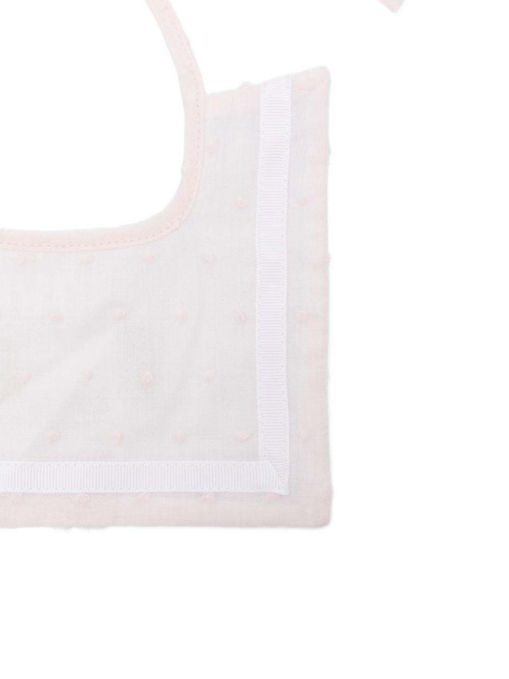 Bavaglino per neonata La Stupenderia rosa con trama plumetis 2TBBV00 U40 LA STUPENDERIA