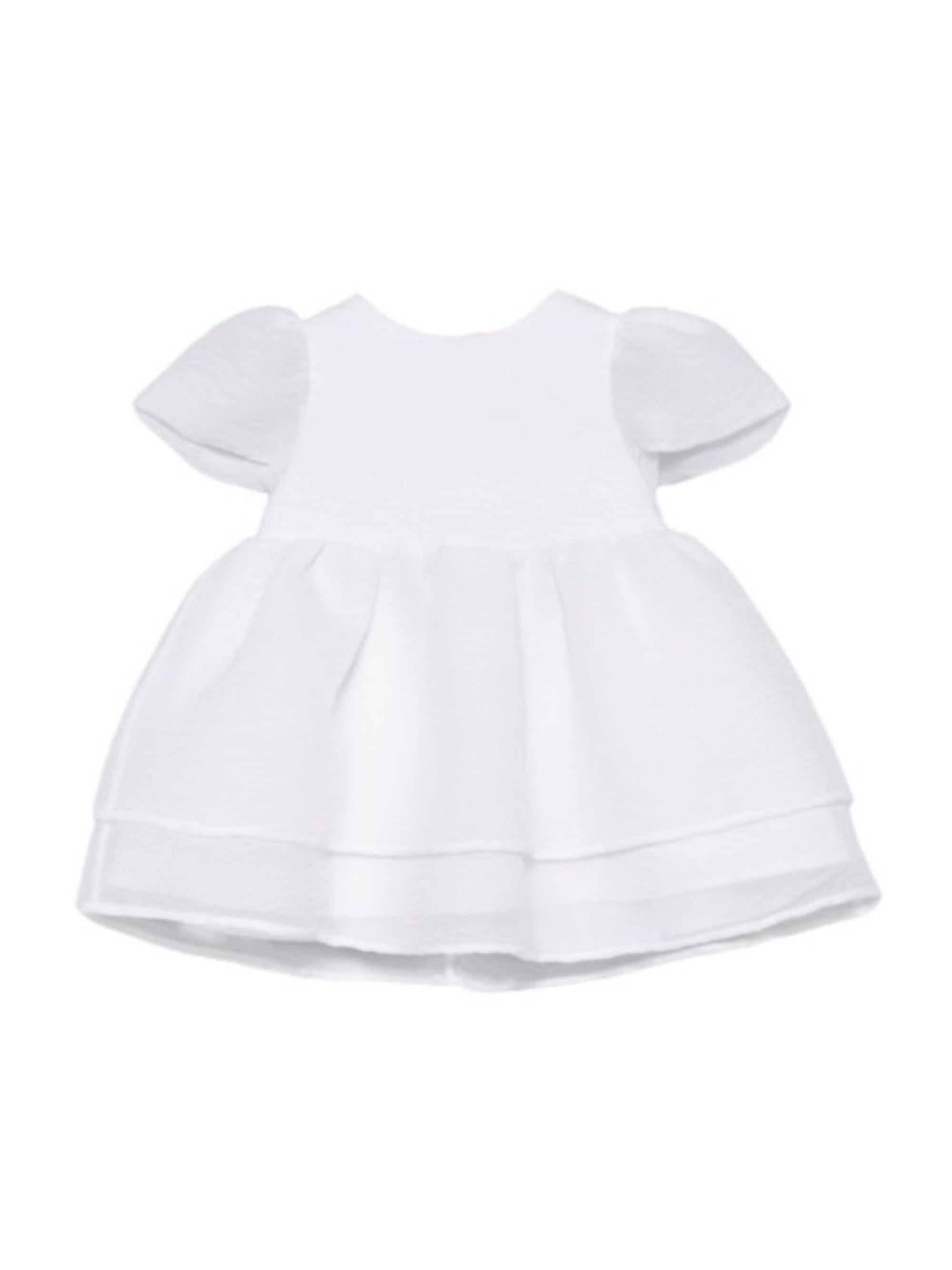 Abito per neonata Simonetta bianca con volant SY1001 O0069 100 SIMONETTA