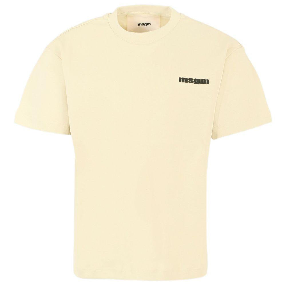 T-shirt per bambini MSGM Kids giallo chiaro con stampa logo F5MSJUTH056 MS041 MSGM KIDS