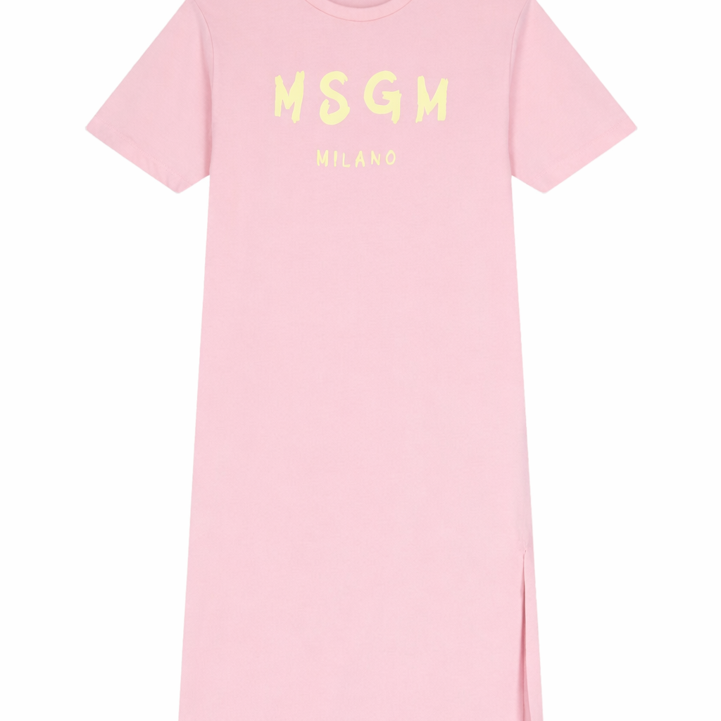 Abito per bambina MSGM Kids rosa con stampa logo S6MSJGDR068 MS076 MSGM KIDS