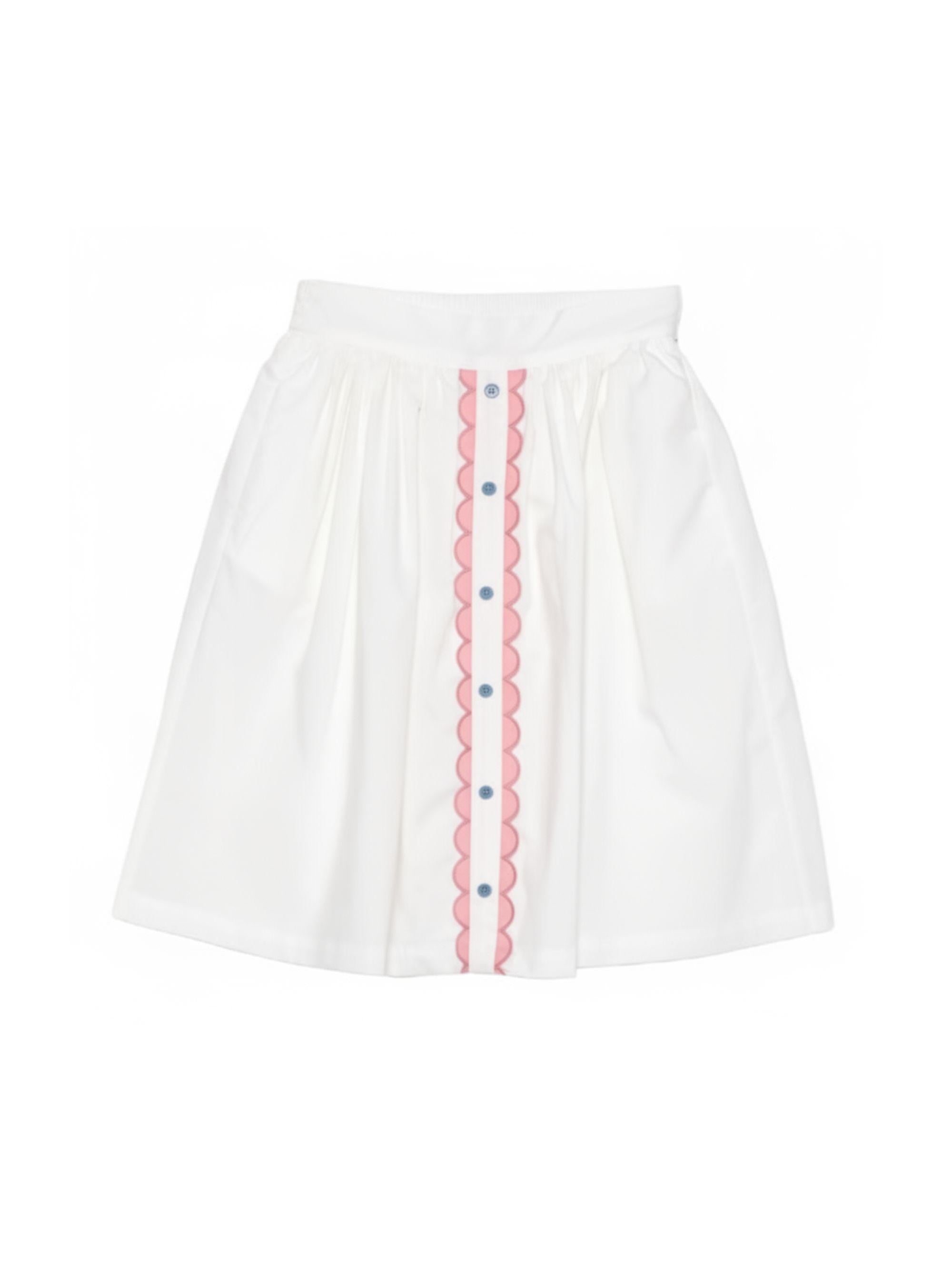 Gonna per bambina Stella McCartney Kids bianca con design a pieghe TY7A20 Z1594 100 STELLA McCARTNEY KIDS