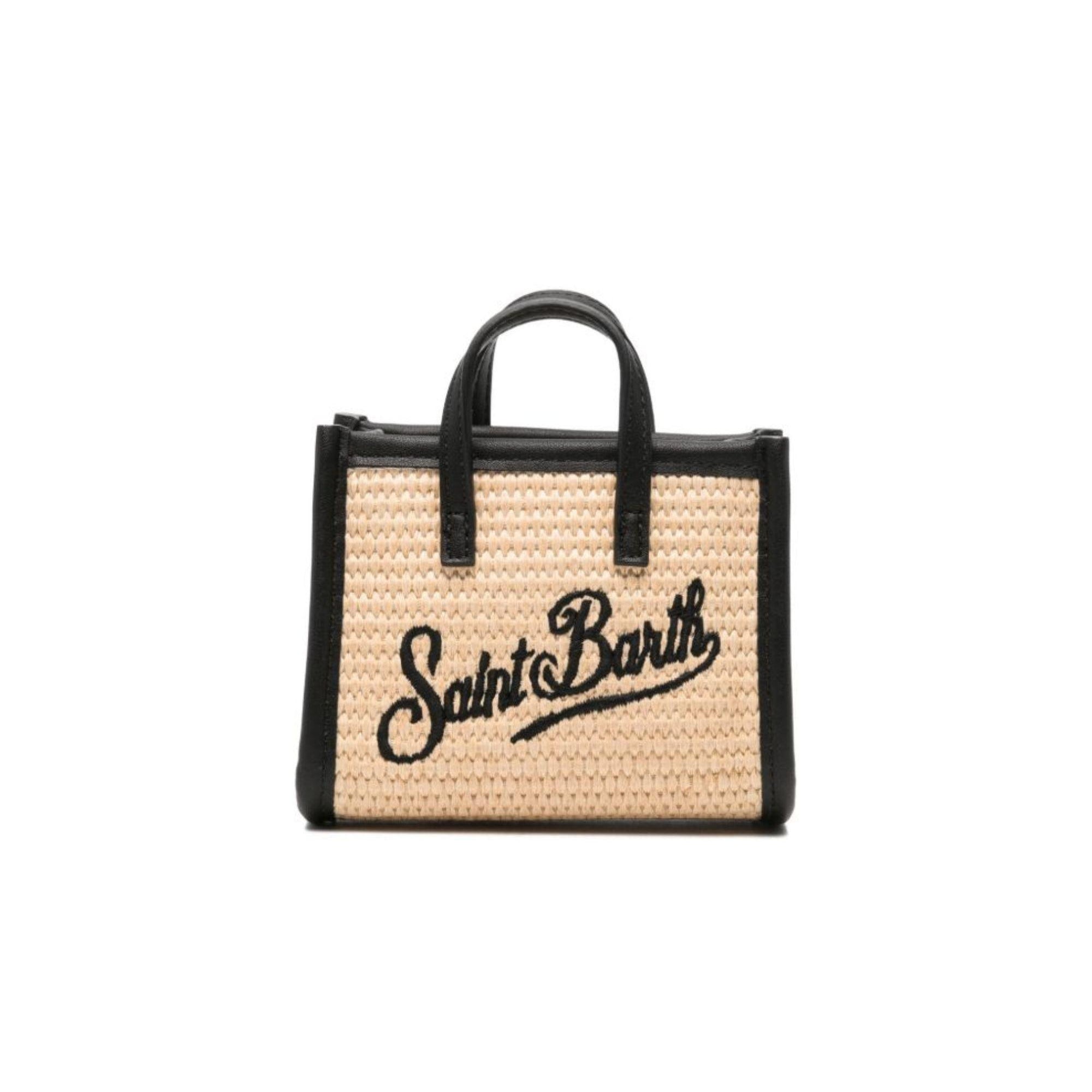 Borsa Vivian micro MC2 Saint Barth beige con logo a contrasto sul davanti VIMS001 00421L MC2 ST. BARTH KIDS