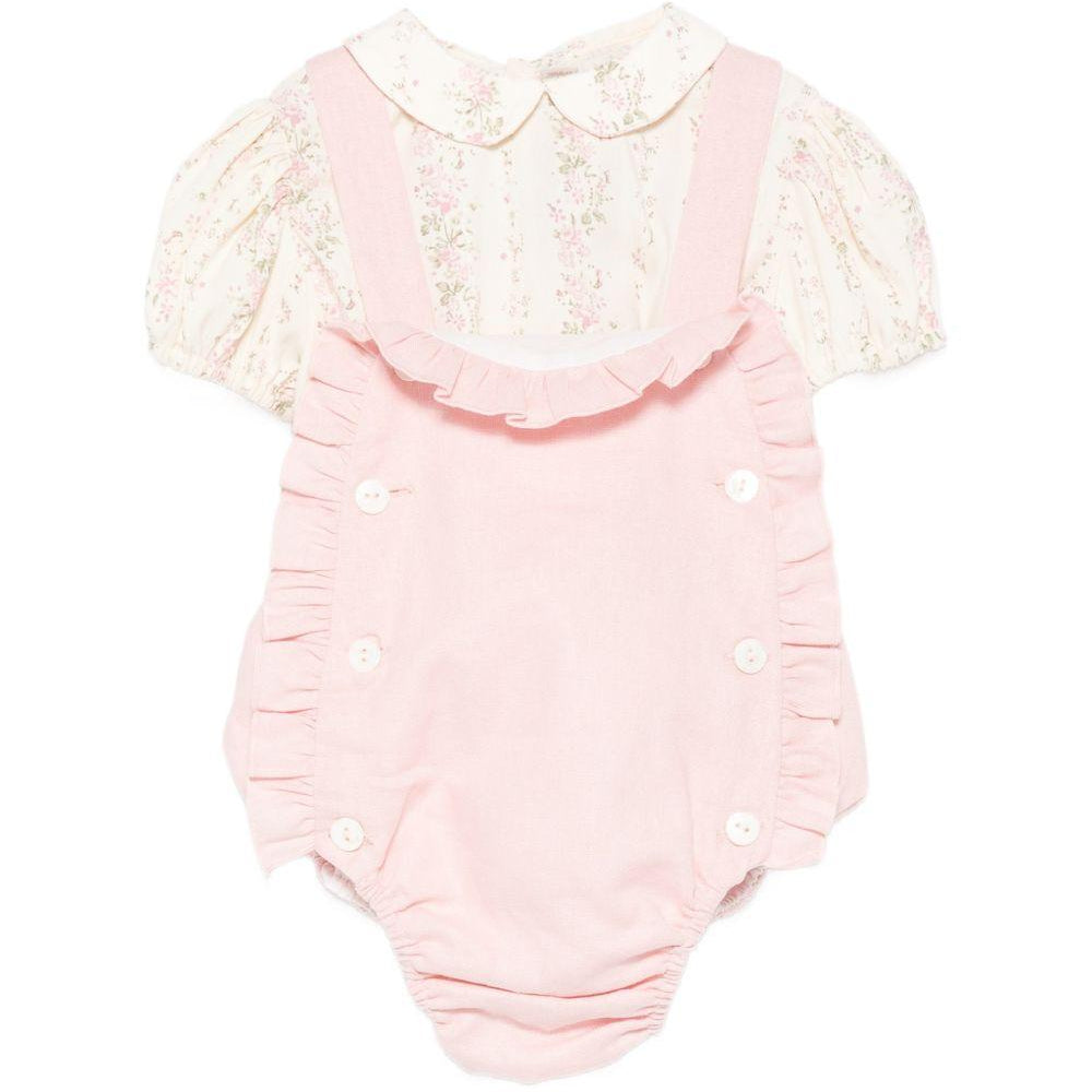 Completo per bambina La Stupenderia rosa orchidea con stampa floreale 2TBCT54 D58 LA STUPENDERIA