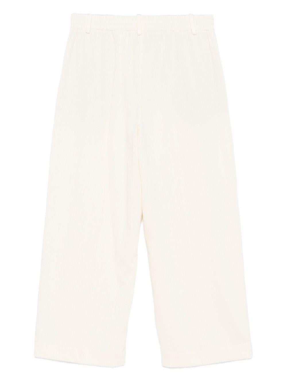 Pantaloni per donna ALYSI bianchi con chiusura frontale con bottoni 165141 A5049 BURRO ALYSI