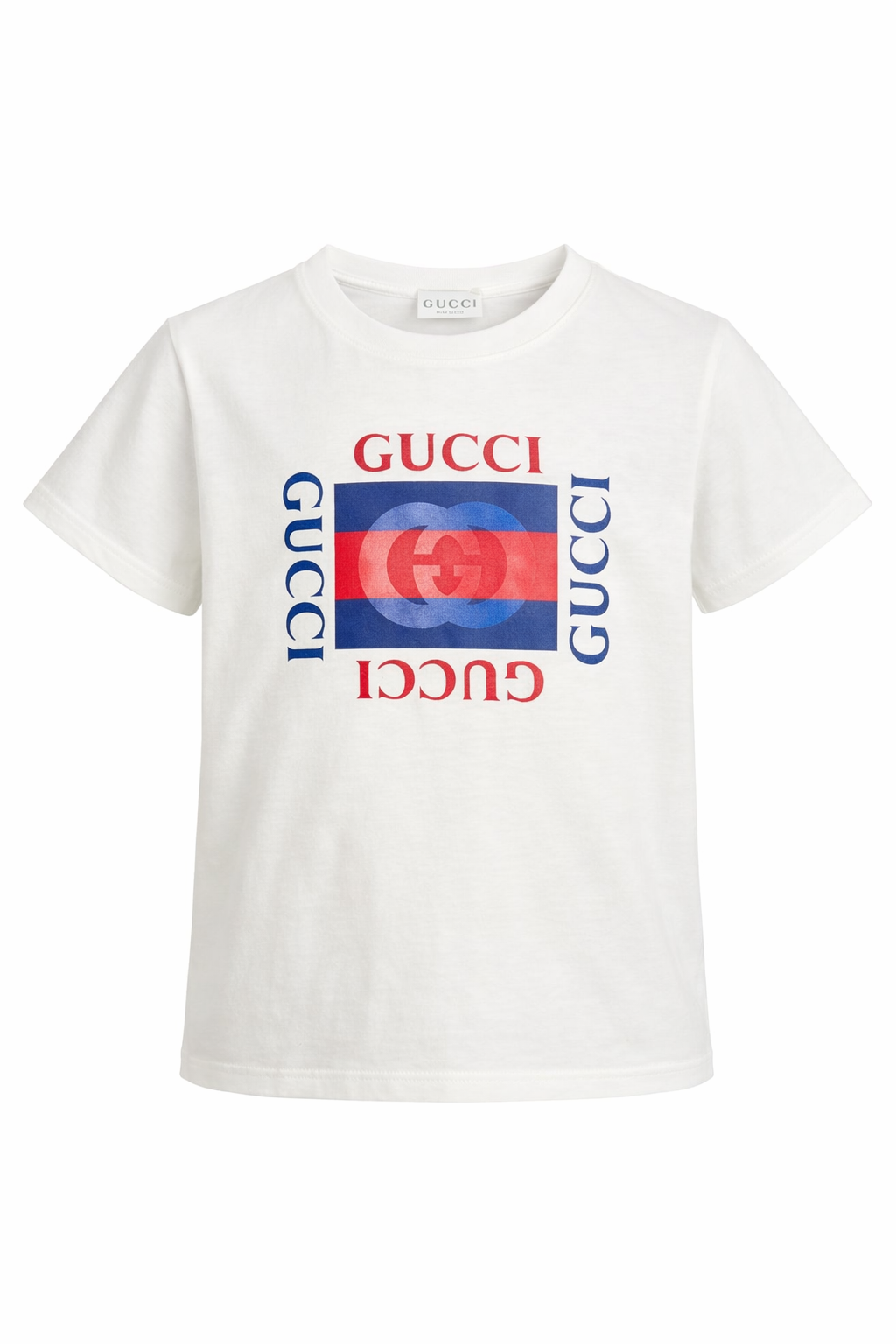 T-shirt per bambino Gucci Kids bianca con logo sul davanti 575114XJHO8 9214 GUCCI KIDS