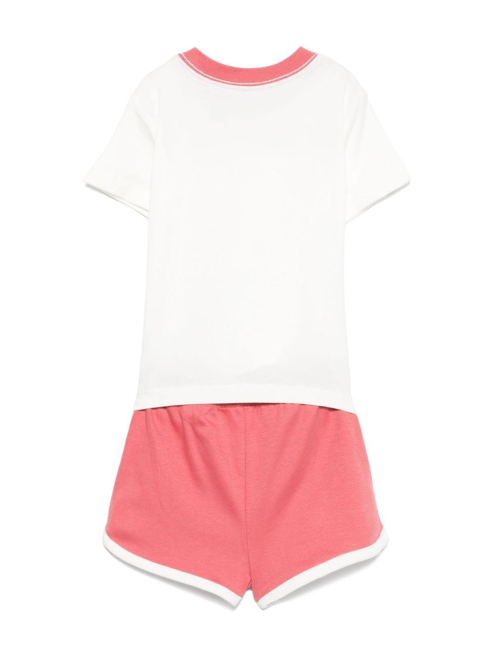 Set con shorts per neonata Polo Ralph Lauren Kids bianco con motivo Polo Bear in cotone 965275NB 001 Ralph Lauren kids