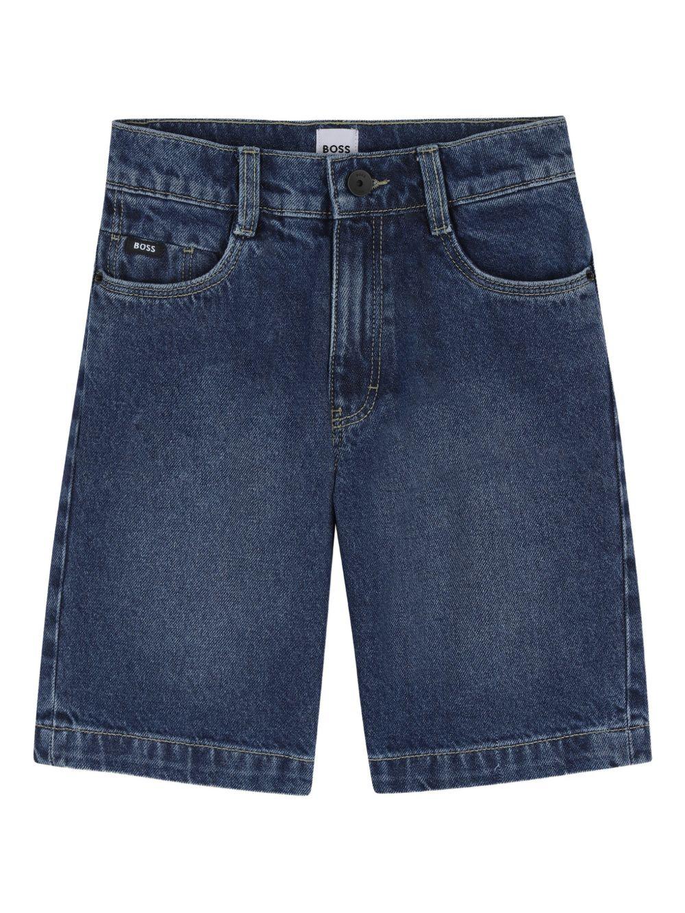 Shorts per bambino Boss Kids in denim con tasche J53086 Z25 BOSS KIDS