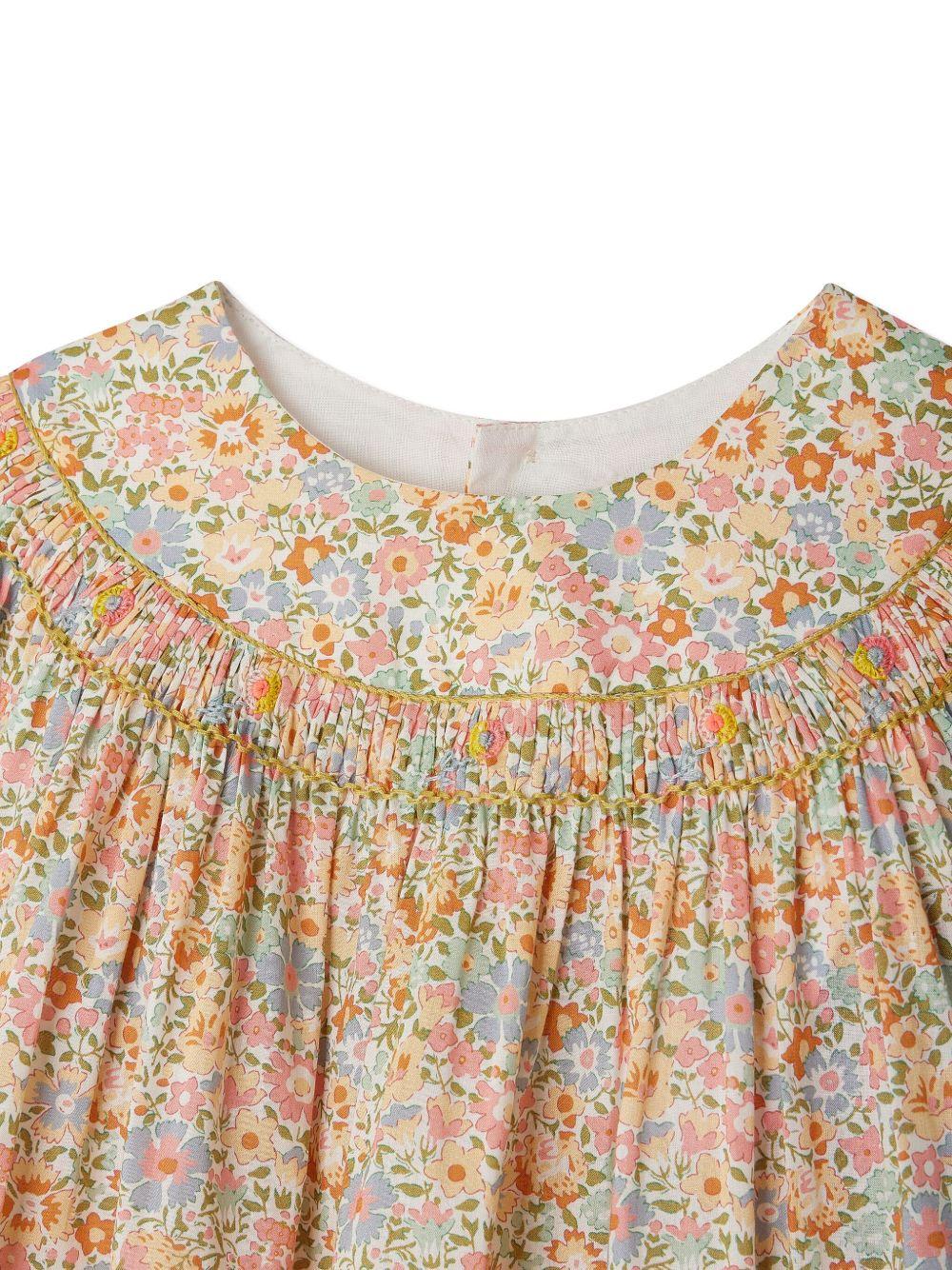 Blusa Eliotine per neonata Bonpoint multicolor con stampa fiori all-over S05XBLW00008 525C BONPOINT