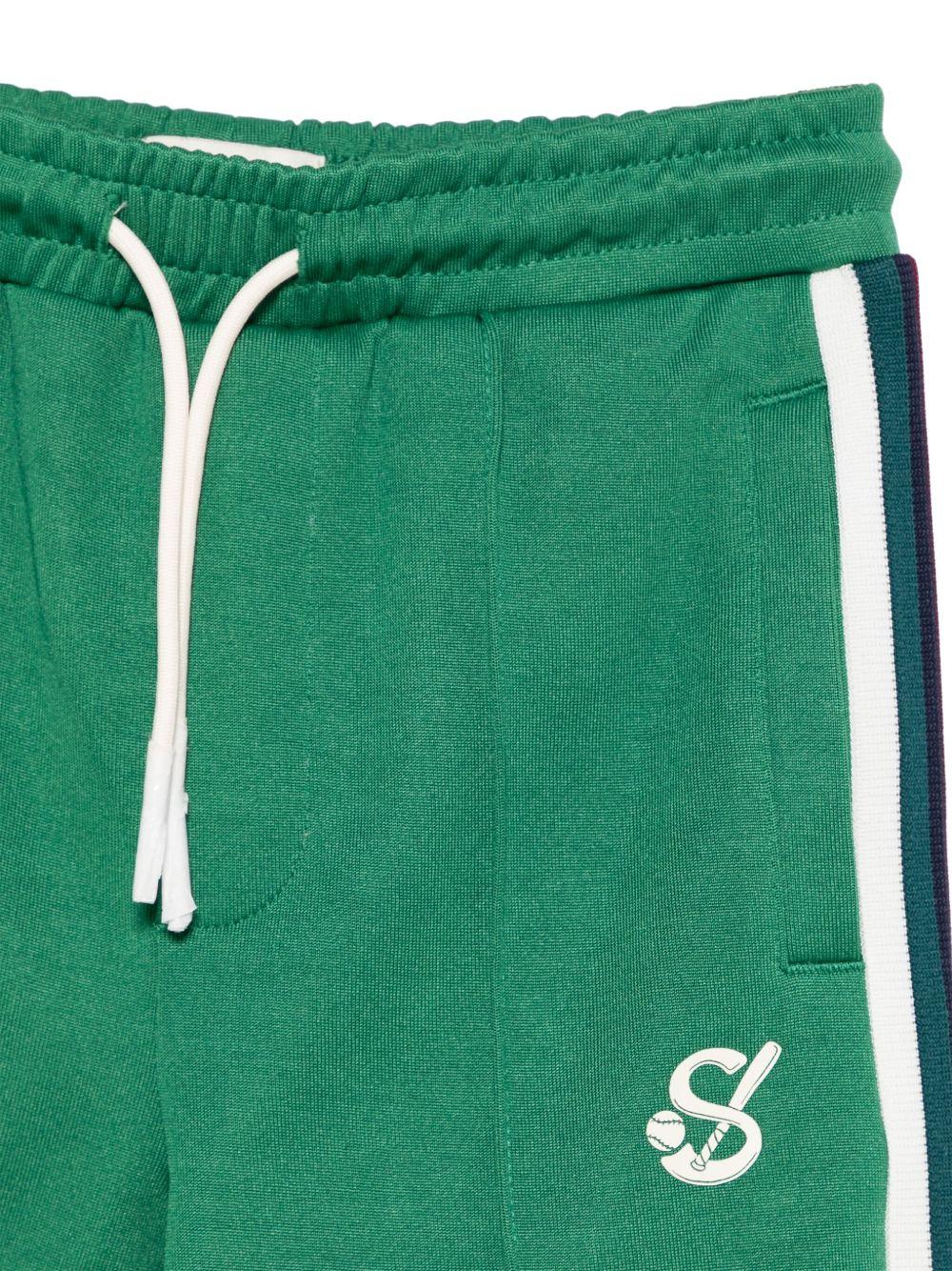 Pantaloni sportivi per bambino Scotch & Soda Kids verde con dettaglio a righe 179426 301 SCOTCH&SODA
