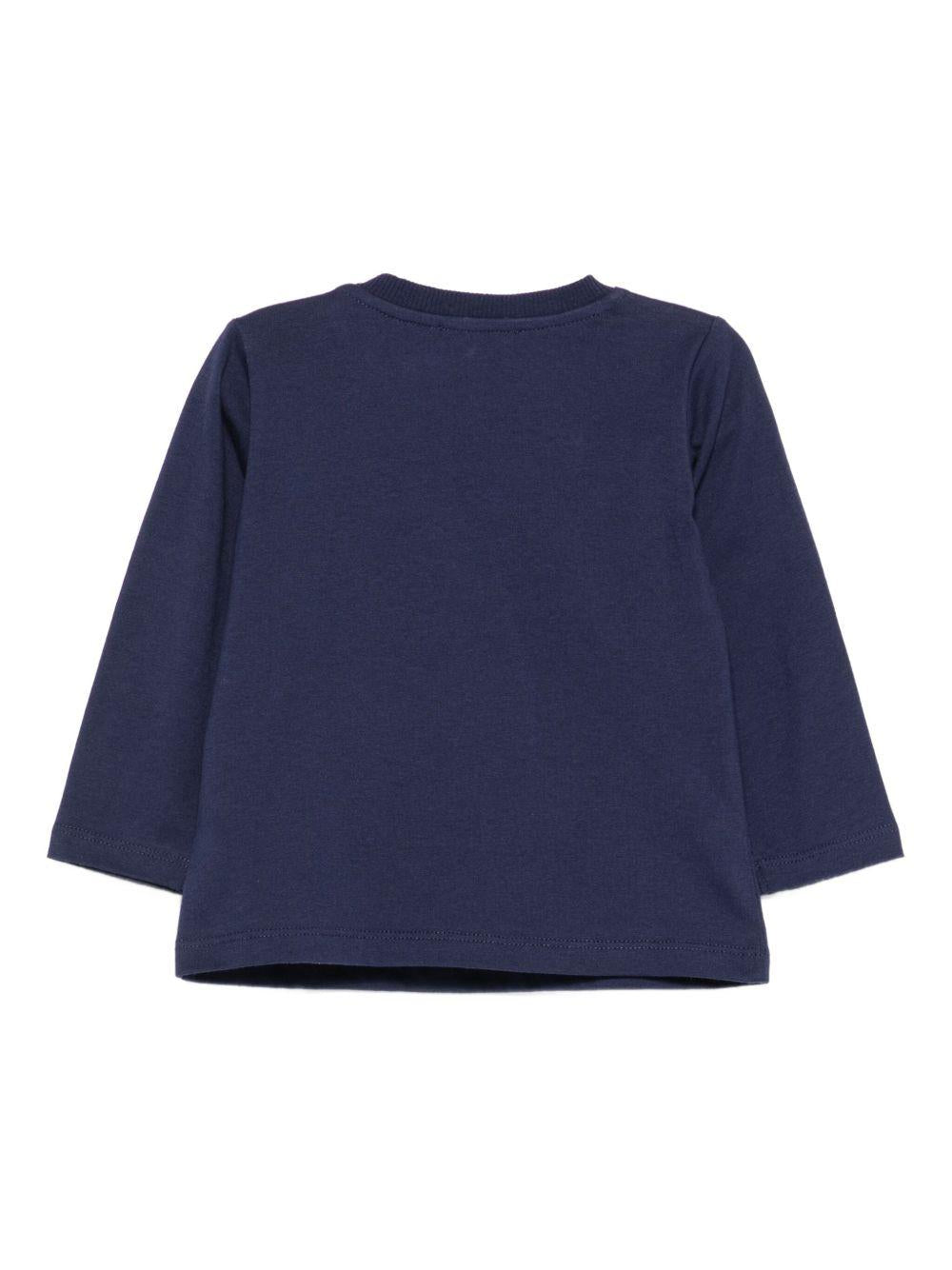 T-shirt per neonato Moschino Kids blu con motivo Teddy MWO00RLAA10 40016 MOSCHINO KIDS