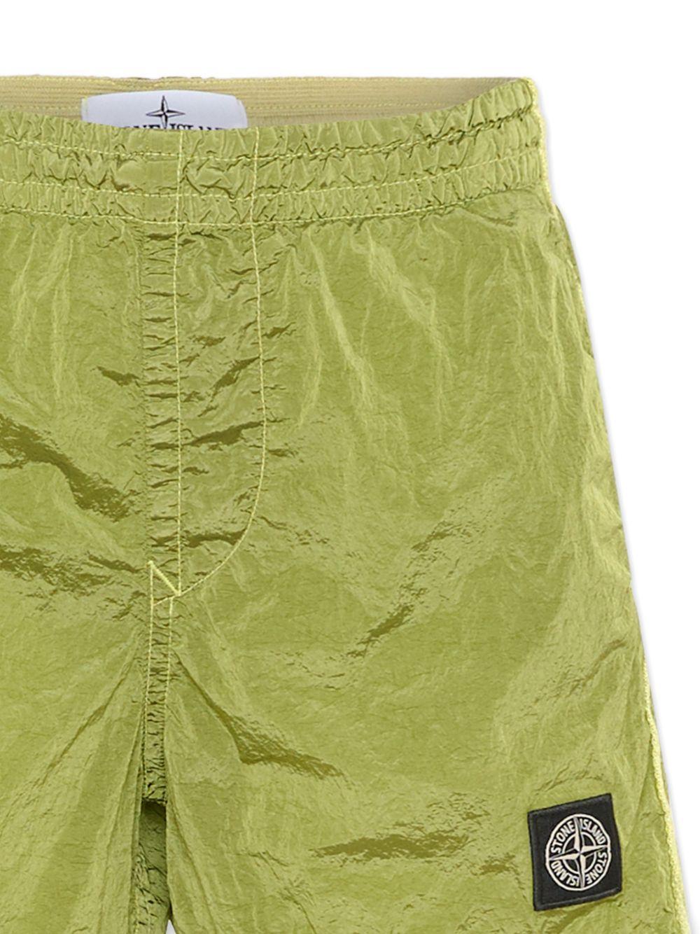 Costume da bagno per bambino Stone Island Junior verde con logo L1S16B100002S0043 V005F STONE ISLAND KIDS