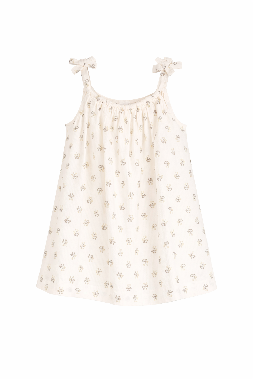 Abito per bambina Bonpoint bianco con stampa fiori all-over S06GDRW00054 503 BONPOINT