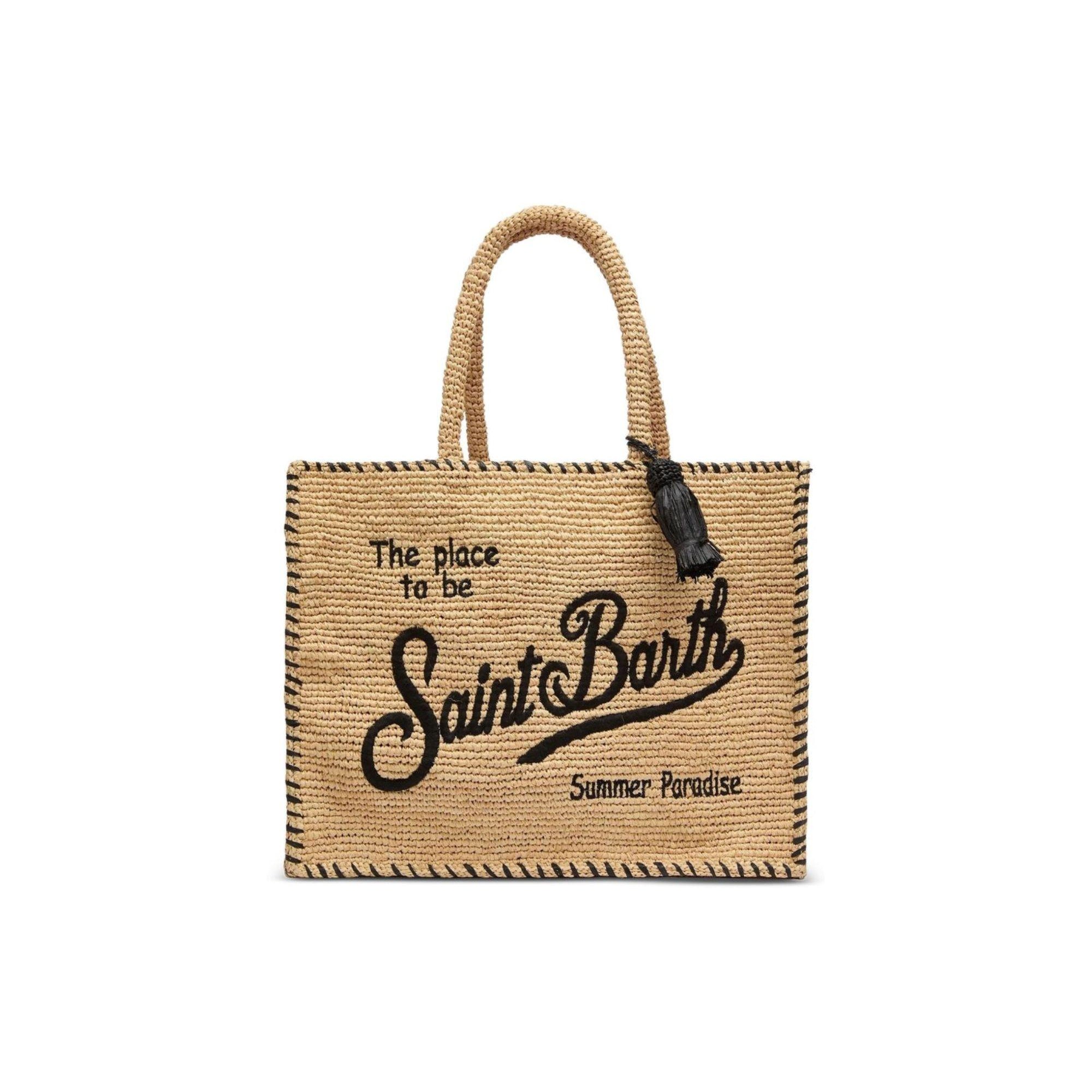 Borsa Colette MC2 Saint Barth beige con logo a contrasto COL0013 09045L MC2 ST. BARTH KIDS