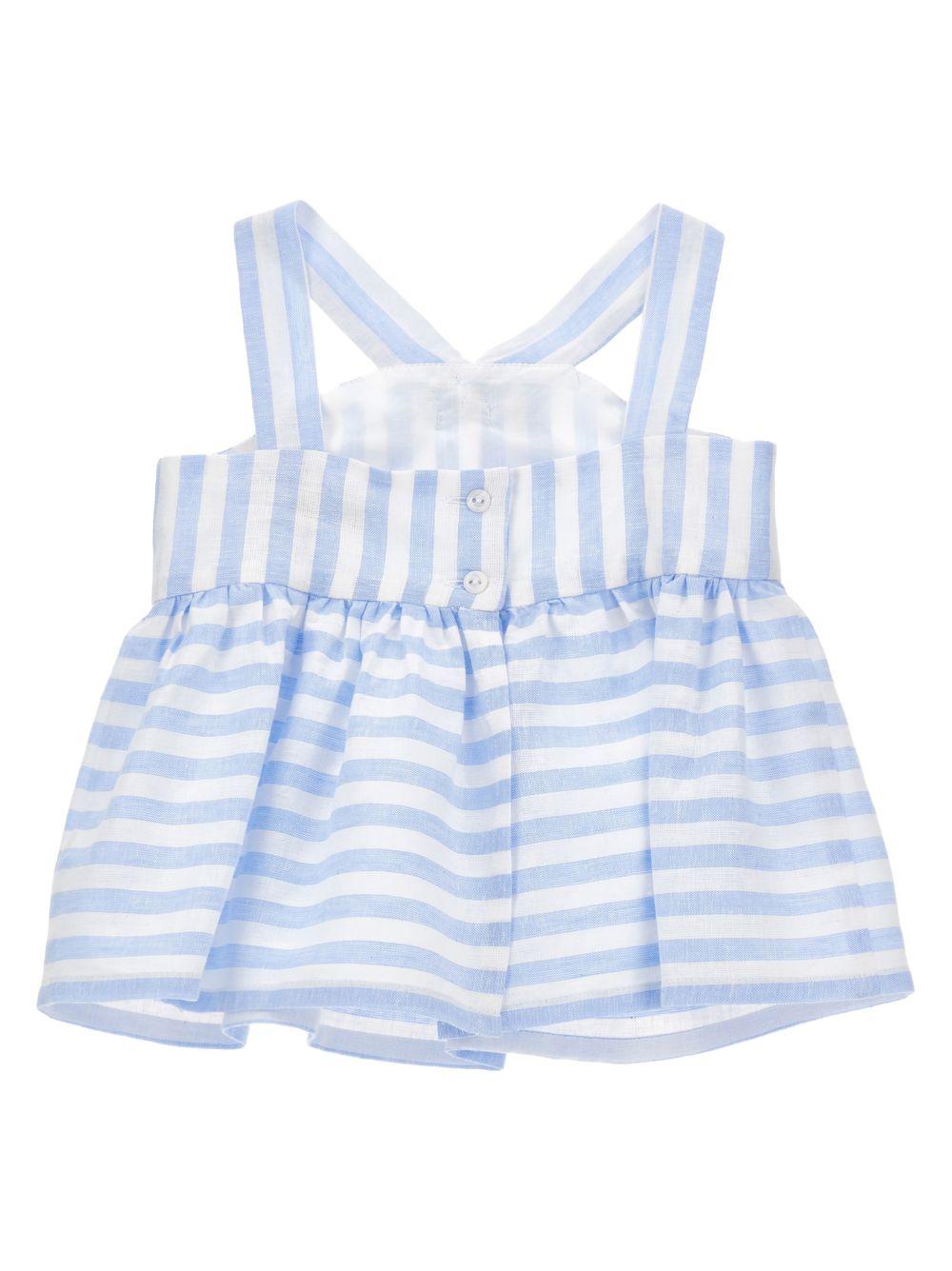 Top per bambina Monnalisa azzurro con design a righe 11G303 7320 9958 MONNALISA