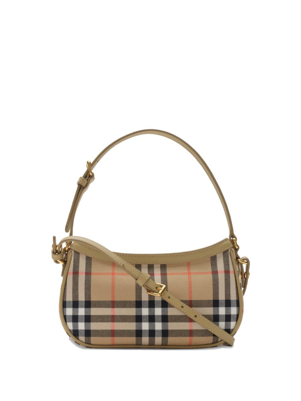 Borsa a spalla per bambina Burberry Kids beige con stampa Vintage Check 8126023 B9368 BURBERRY KIDS