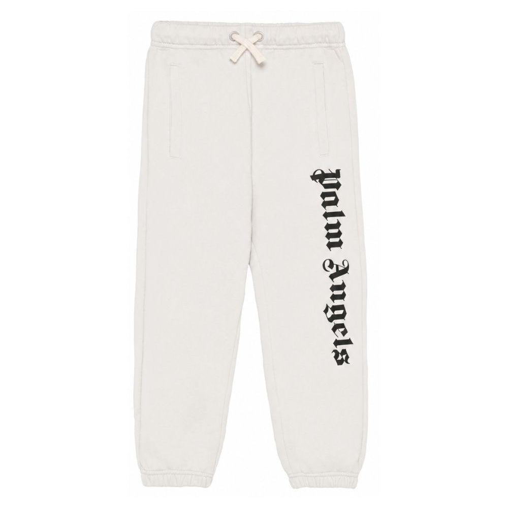 Pantaloni sportivi per bambino Palm Angels Kids grigi con logo sul davanti PBCH008S26FLE001 101 PALM ANGELS KIDS