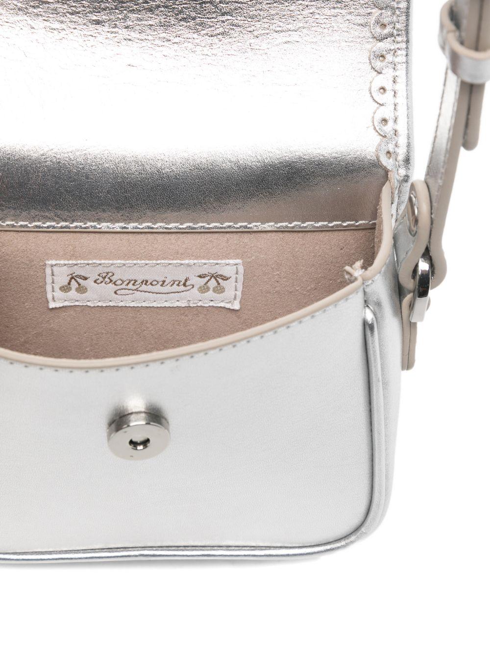 Borsa per bambina Bonpoint argentata con dettaglio ciliegie S06GBAL00001 089 BONPOINT KIDS