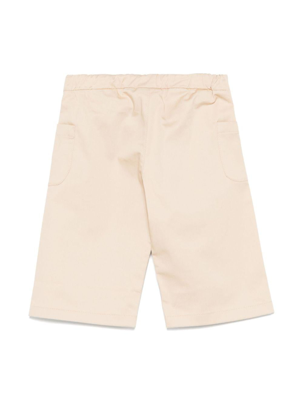 Pantalone baby in gabardina per neonato Fendi Kids beige con dettaglio elastico BFF164 ADEH F1P2P FENDI KIDS