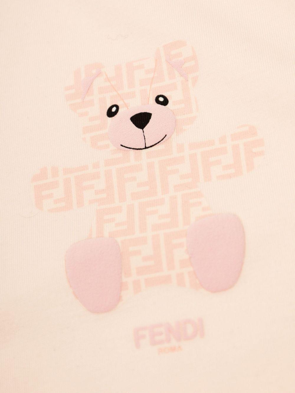 Set per neonati Fendi Kids rosa con motivo FF BUK140 ST8 F0C11 FENDI KIDS