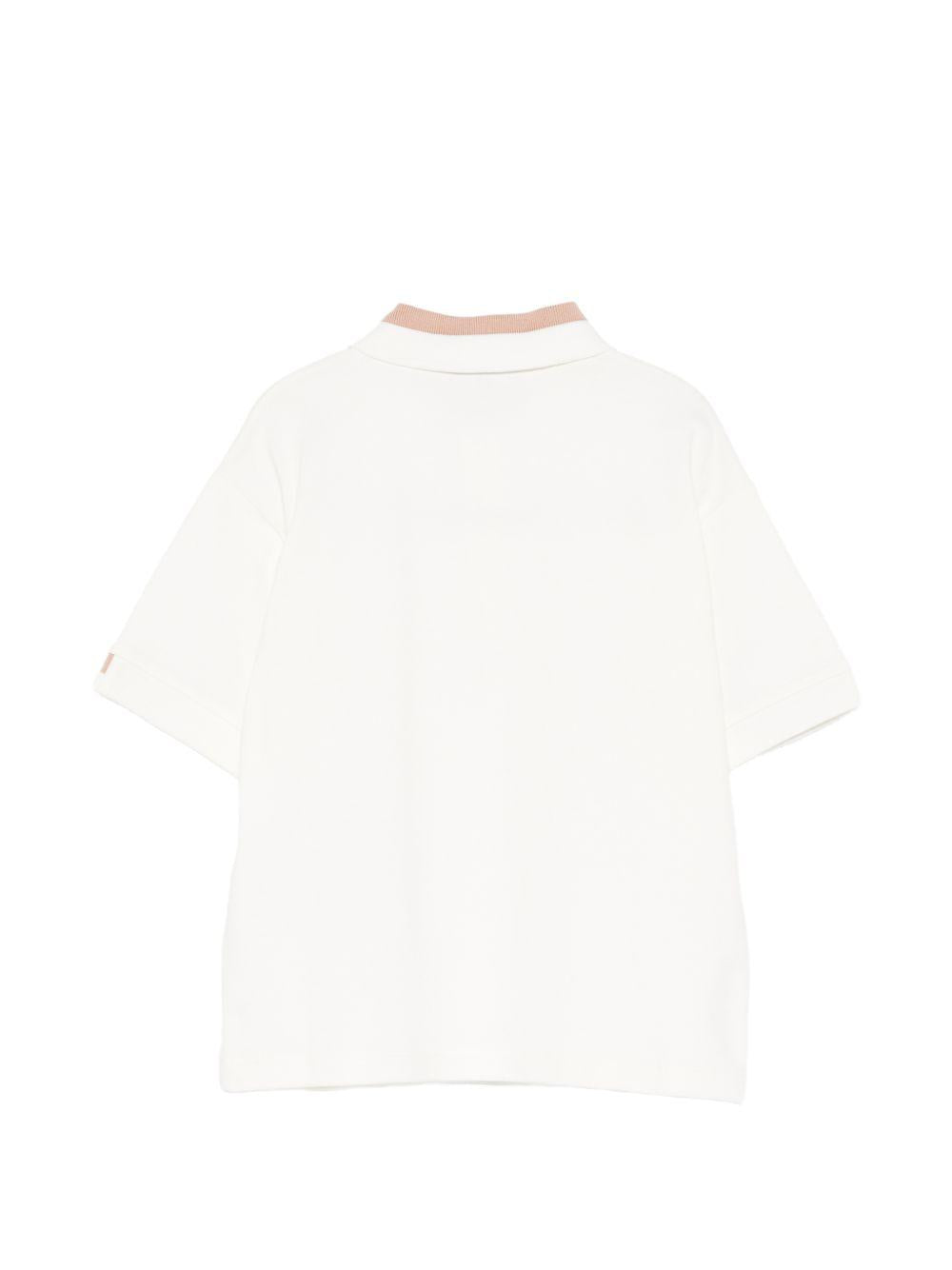 T-shirt per bambino Emporio Armani Kids beige con logo aquila sul davanti EB001316 AF16641 U0003 EMPORIO ARMANI KIDS