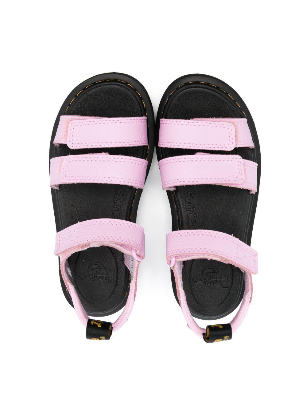 Sandali per bambina Dr. Martens Kids rosa con punta aperta 30697697 KLAIRE Dr martens kids