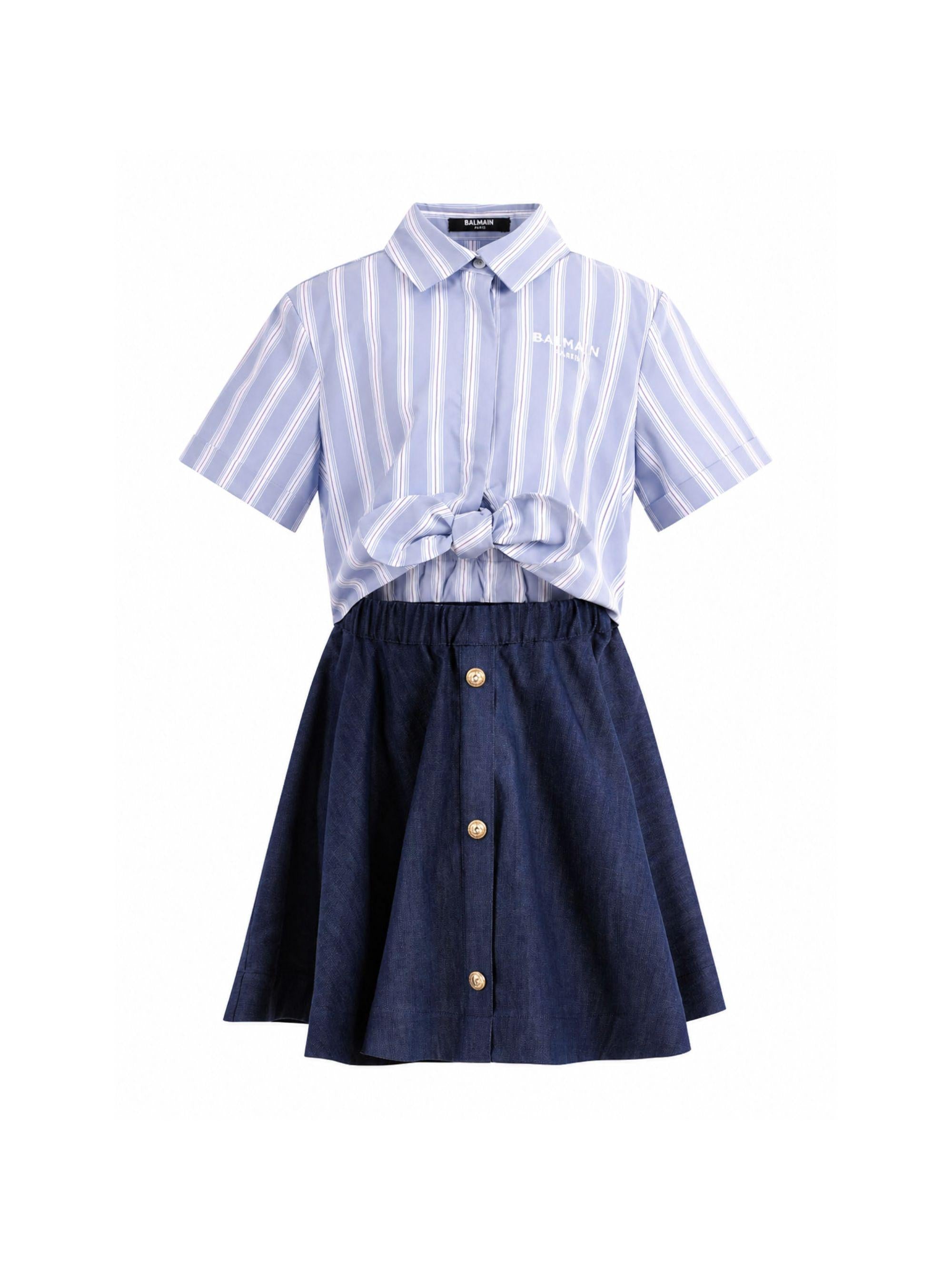 Abito per bambina Balmain Kids multicolor con logo sul davanti BY1C71 P0588 625BC BALMAIN KIDS