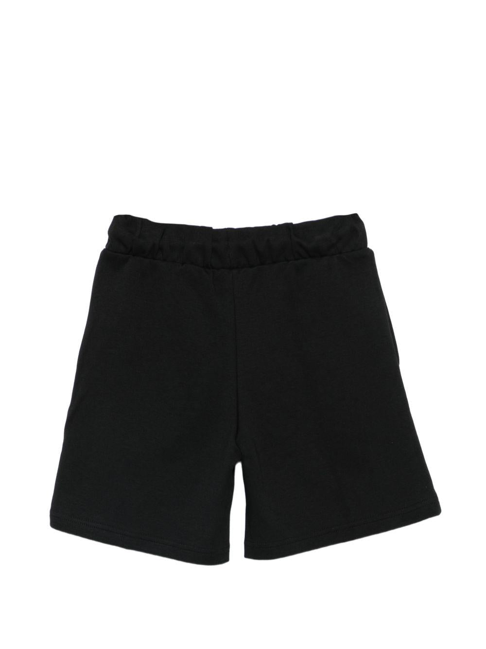 Shorts per bambino John Richmond Junior neri con logo sul davanti RBP26010BE BLACK JOHN RICHMOND JUNIOR