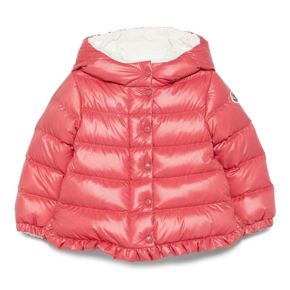 Giubbino Tazui per neonata Moncler Enfant rosso con design trapuntato K29511A00036597YX 56H MONCLER ENFANT