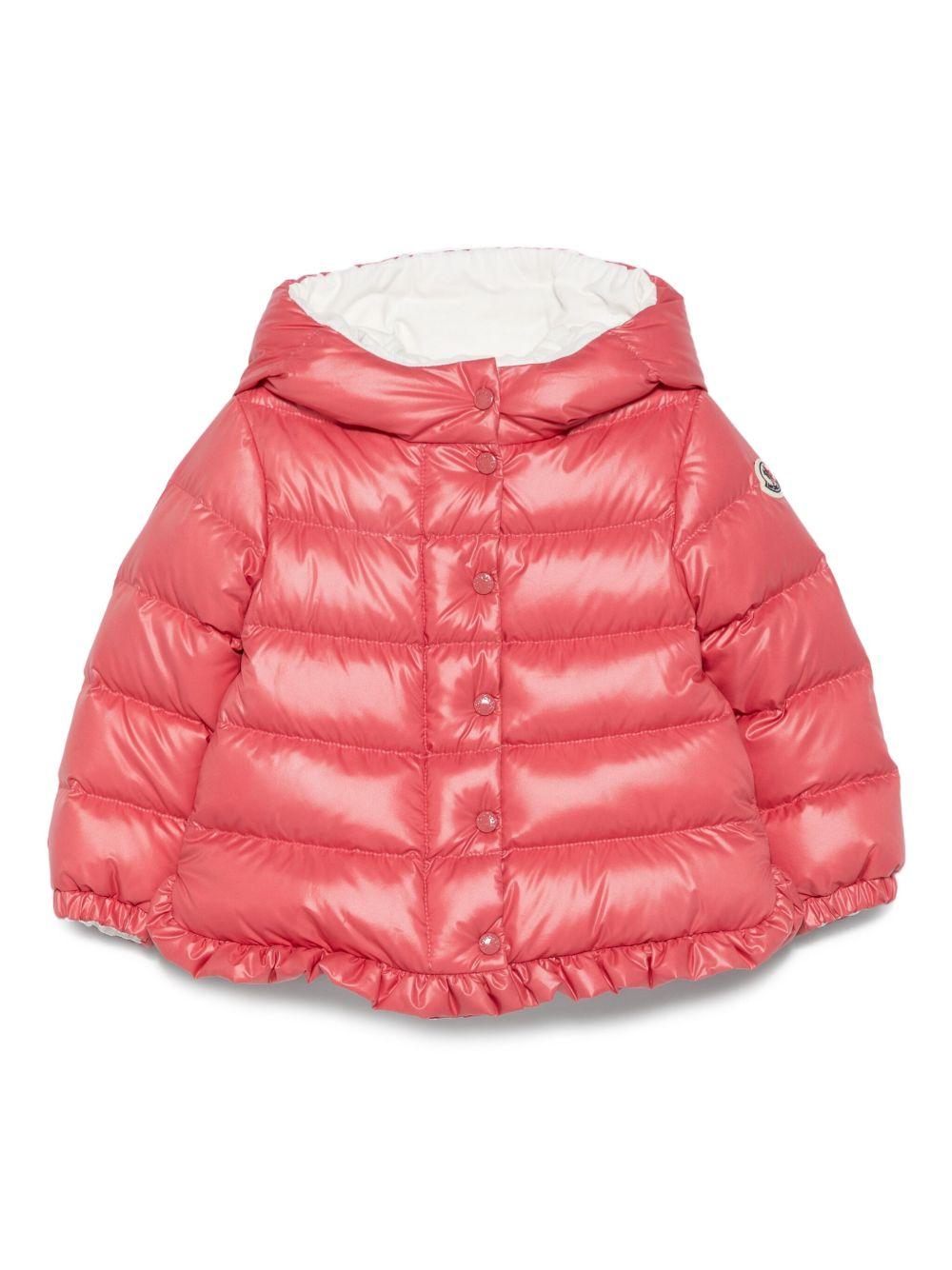 Giubbino Tazui per neonata Moncler Enfant rosso con design trapuntato K29511A00036597YX 56H MONCLER ENFANT