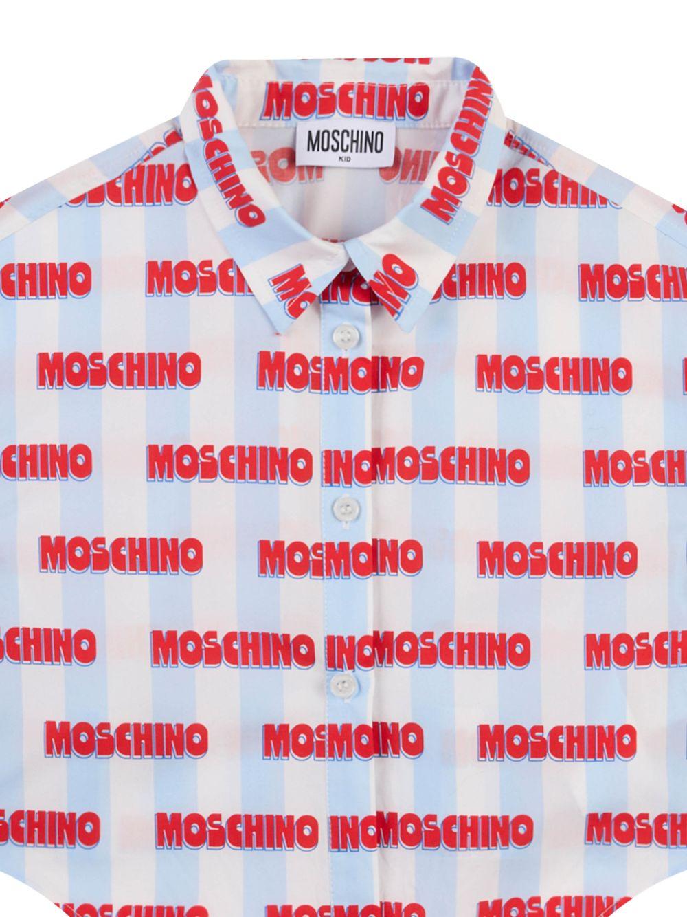 Camicia per bambina Moschino Kids multicolore con motivo a righe HAC021LLB60 83678 MOSCHINO KIDS
