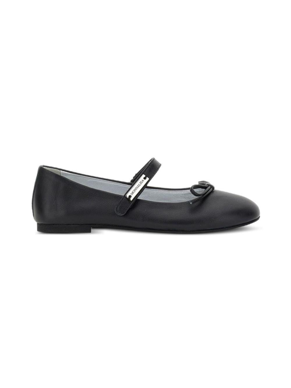 Ballerine per bambina Monnalisa Kids nere con fiocco 8CH015 8786 0050 MONNALISA KIDS