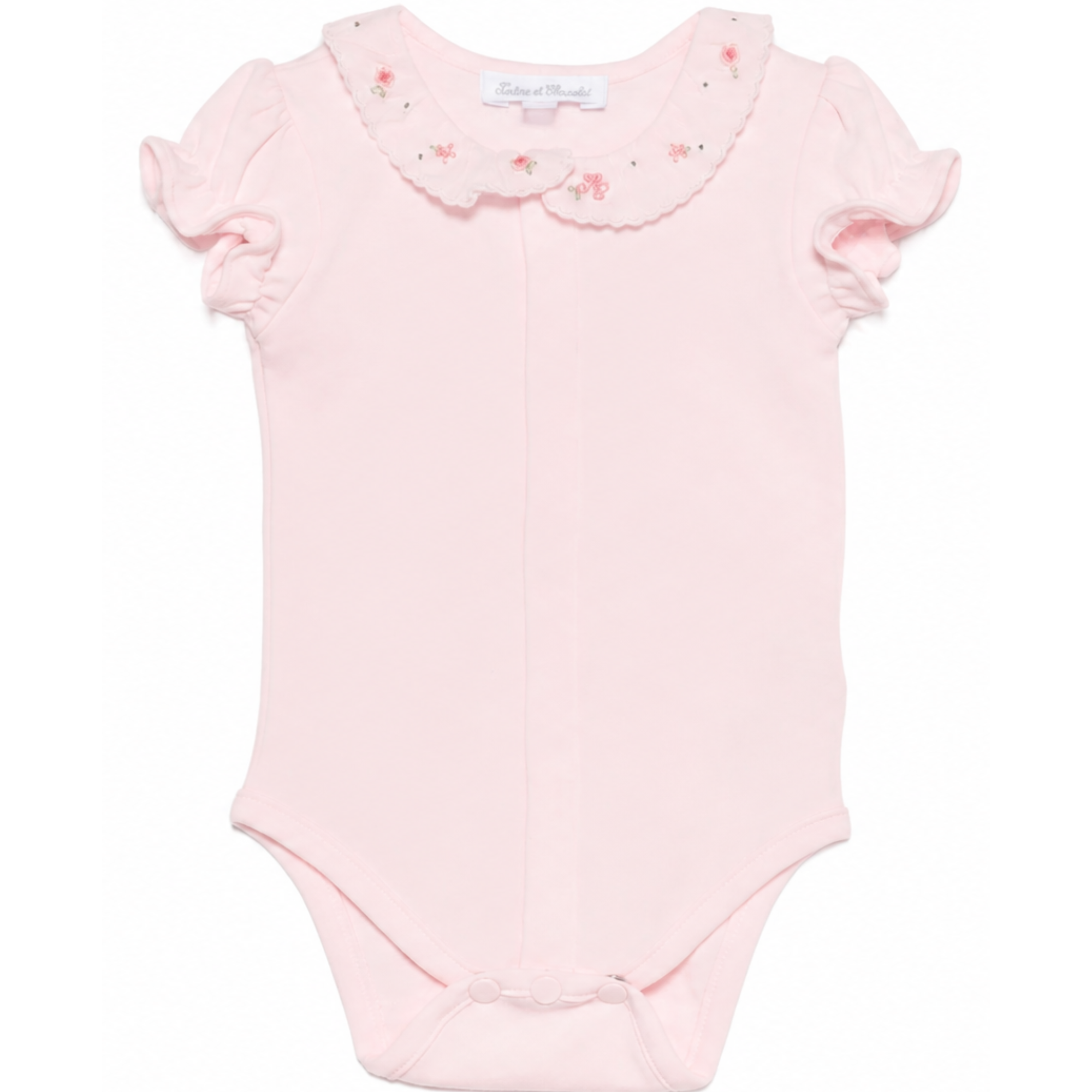 Tutina per neonata Tartine Et Chocolat rosa con colletto alla Peter Pan CC11010 30 TArtine & Chocolat KIDS
