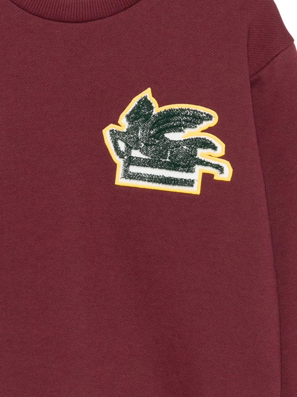 Felpa per bambino Etro Kids bordeaux con motivo Pegaso GZ4P50 Z3183 530 ETRO KIDS