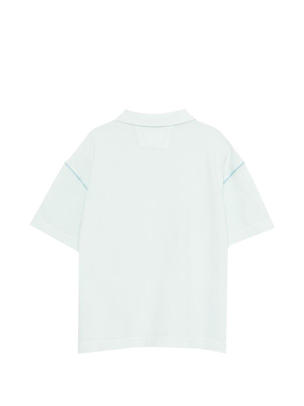 T-shirt per bambino C.P. Company Kids azzurro con colletto stile polo CUM010LFC00 41372 C.P.COMPANY KIDS