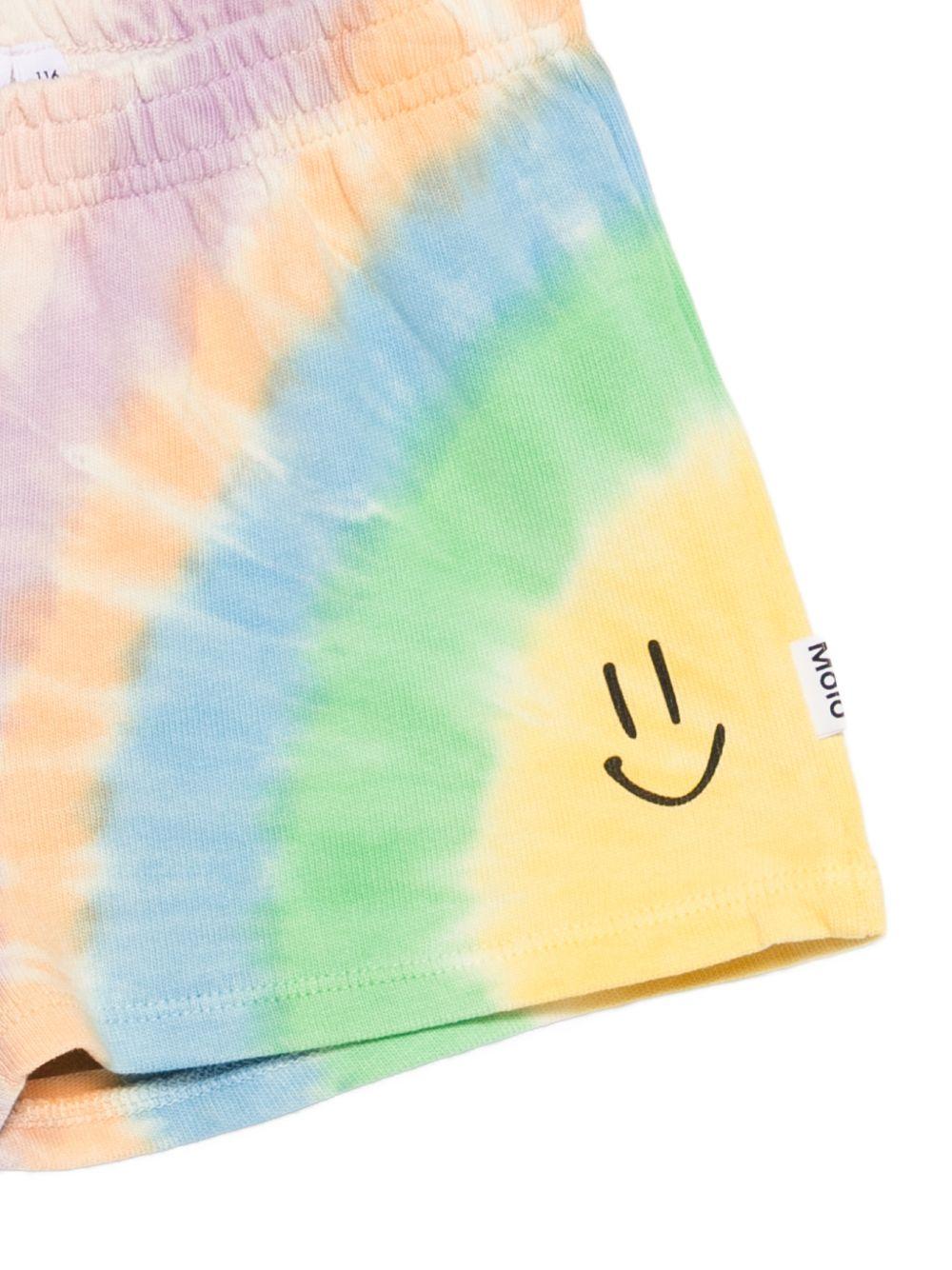 Shorts per bambina Molo multicolore con motivo a faccina sorridente 2S26H109 9852 MOLO