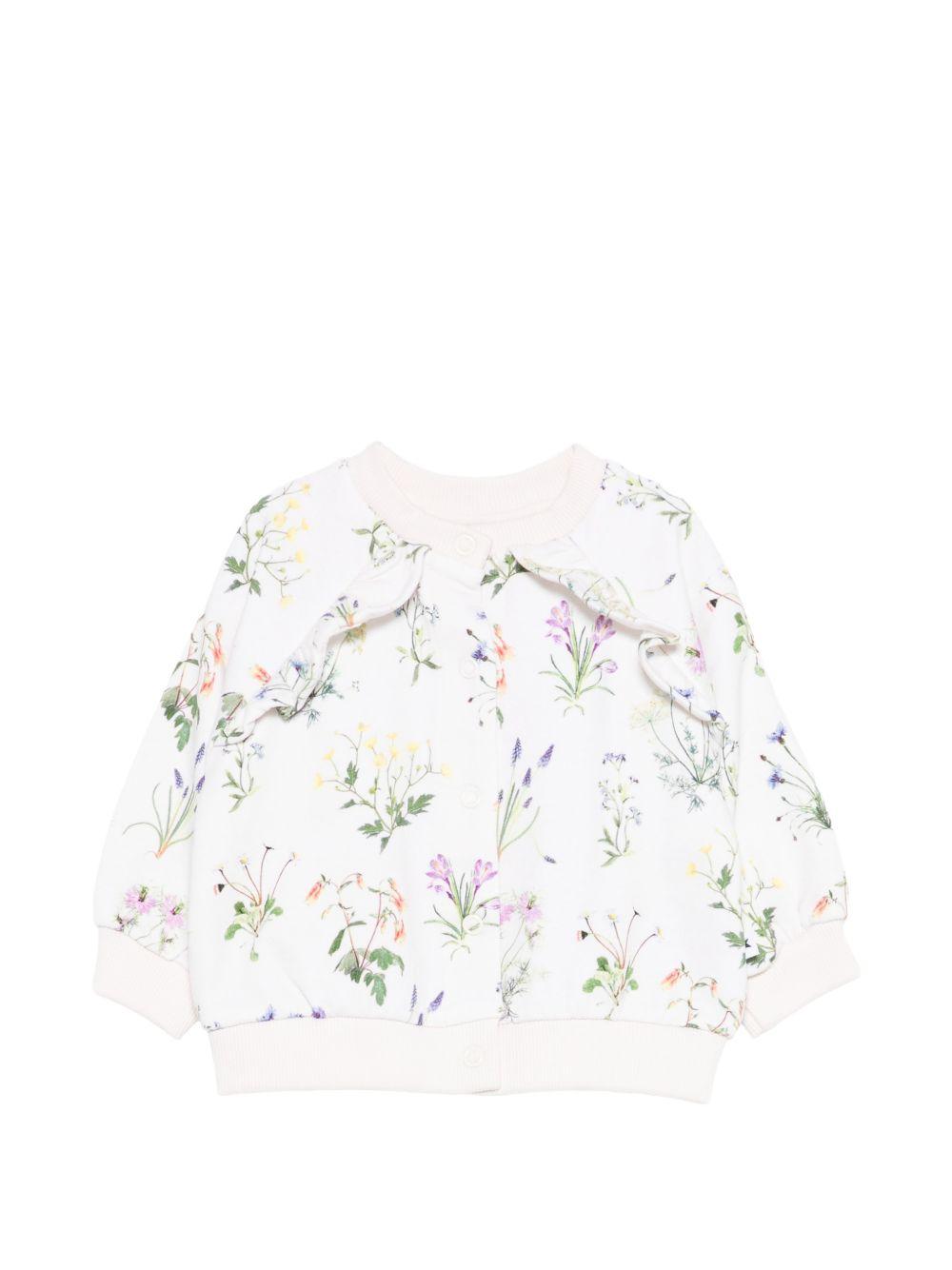 Felpa Daphne per neonata Molo beige con stampa fiori 4S26J201 9541 MOLO KIDS