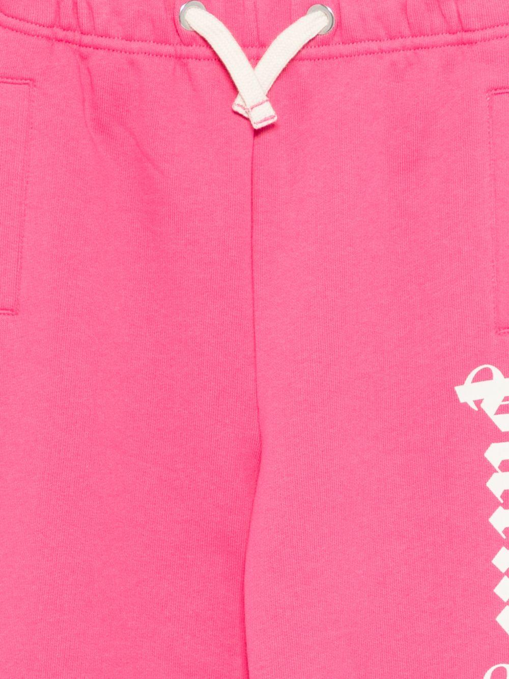 Pantaloni sportivi per bambina Palm Angels Kids fucisa con logo sul davanti PGCH008S26FLE001 044 PALM ANGELS KIDS