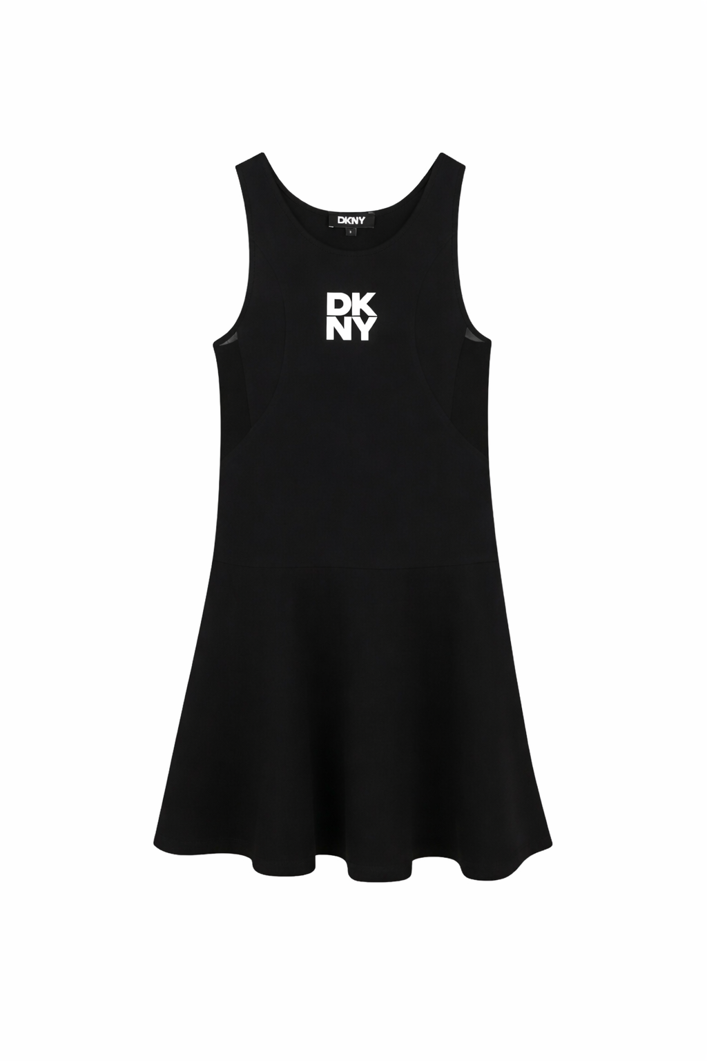 Abito per bambina DKNY Kids nero con logo sul davanti D62601 09B DKNY