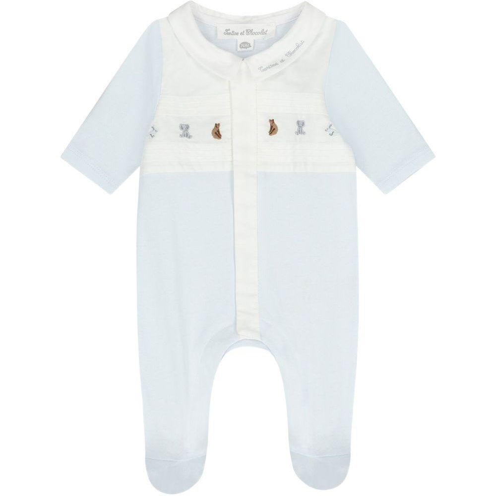 Pigiama per neonato Tartine Et Chocolat azzurro con ricamo CC54070 41 TArtine & Chocolat KIDS