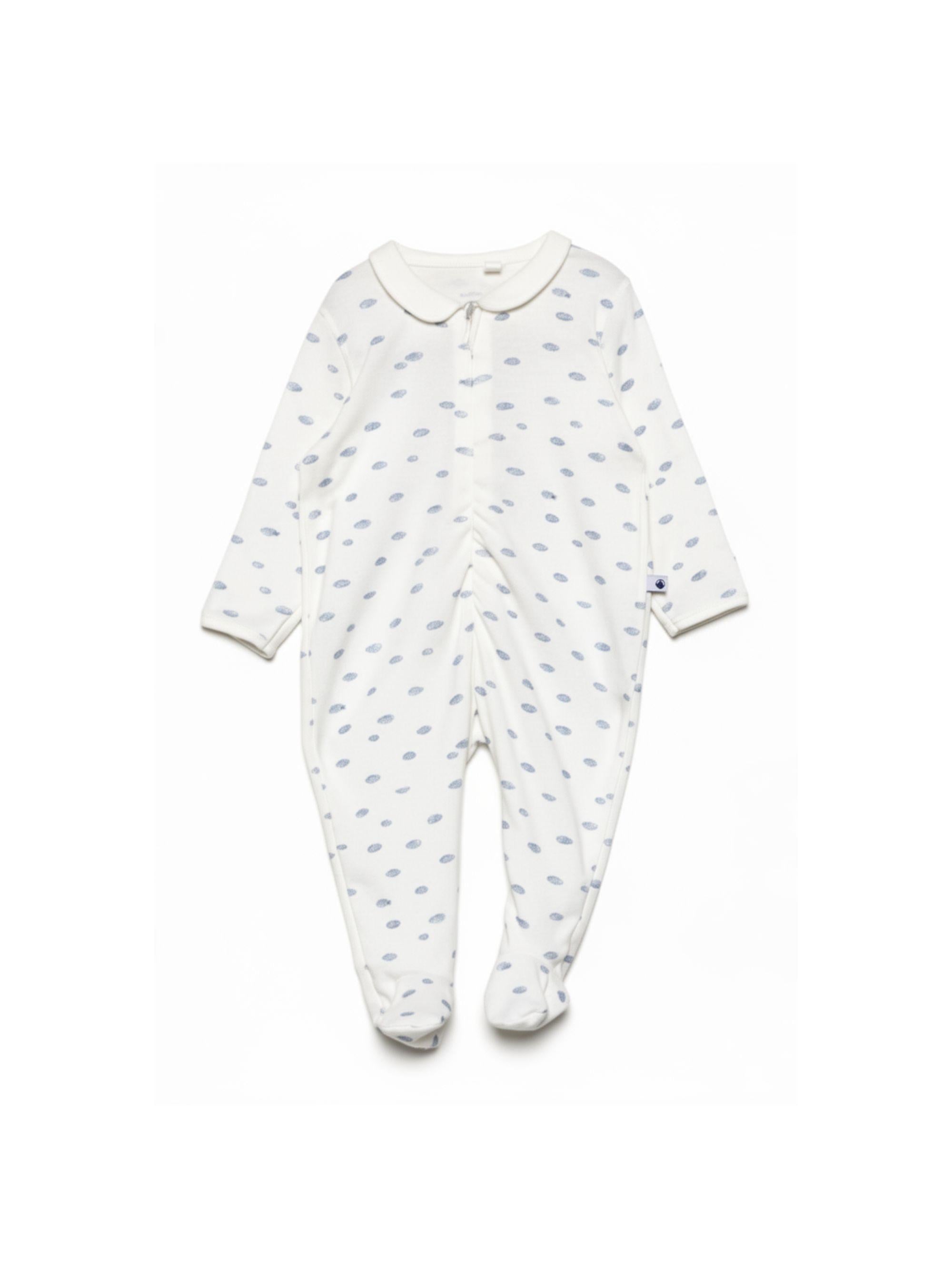 Tutina per neonati Petit Bateau bianca con stampa grafica all-over A0F2P 01 PETIT BATEAU KIDS
