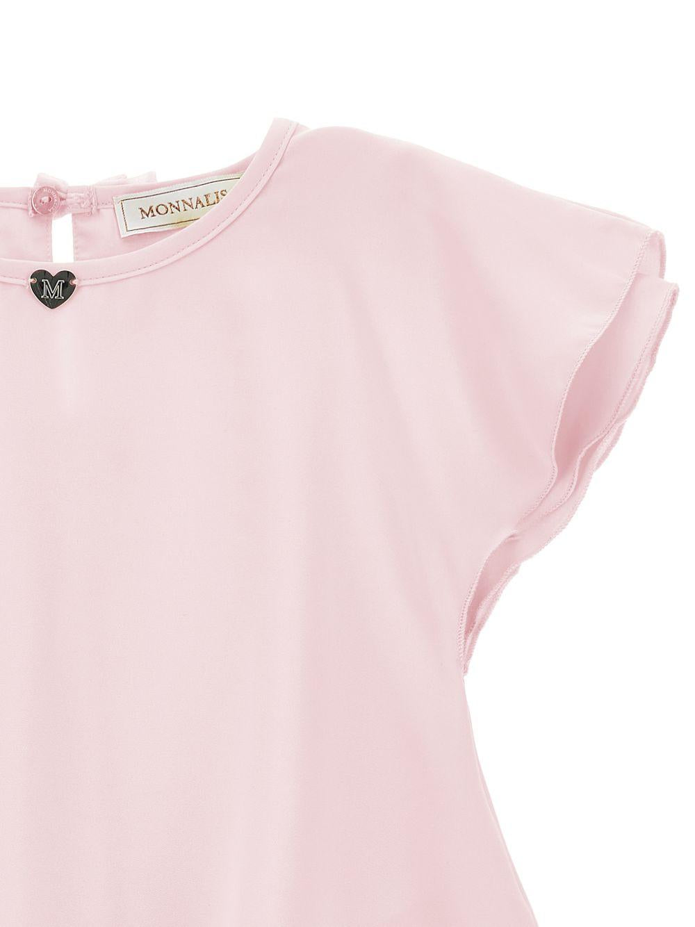 Blusa per bambina Monnalisa rosa con dettaglio fiocco posteriore 17G303 7113 0090 MONNALISA KIDS