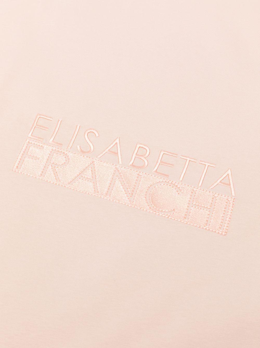 Coperta per neonata Elisabetta Franchi La Mia Bambina rosa con logo ricamato ENCO0830JF054 C036 ElISABETTA FRANCHI KIDS